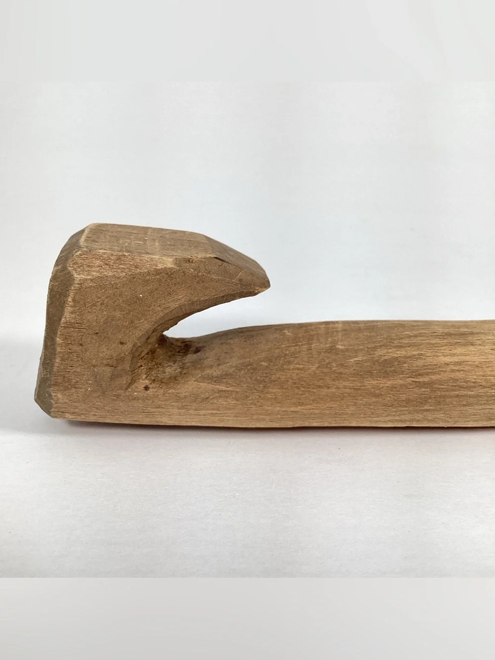 Antique Primitive Large 15 in. Wooden Spoon With Hook Hand Carved Unique